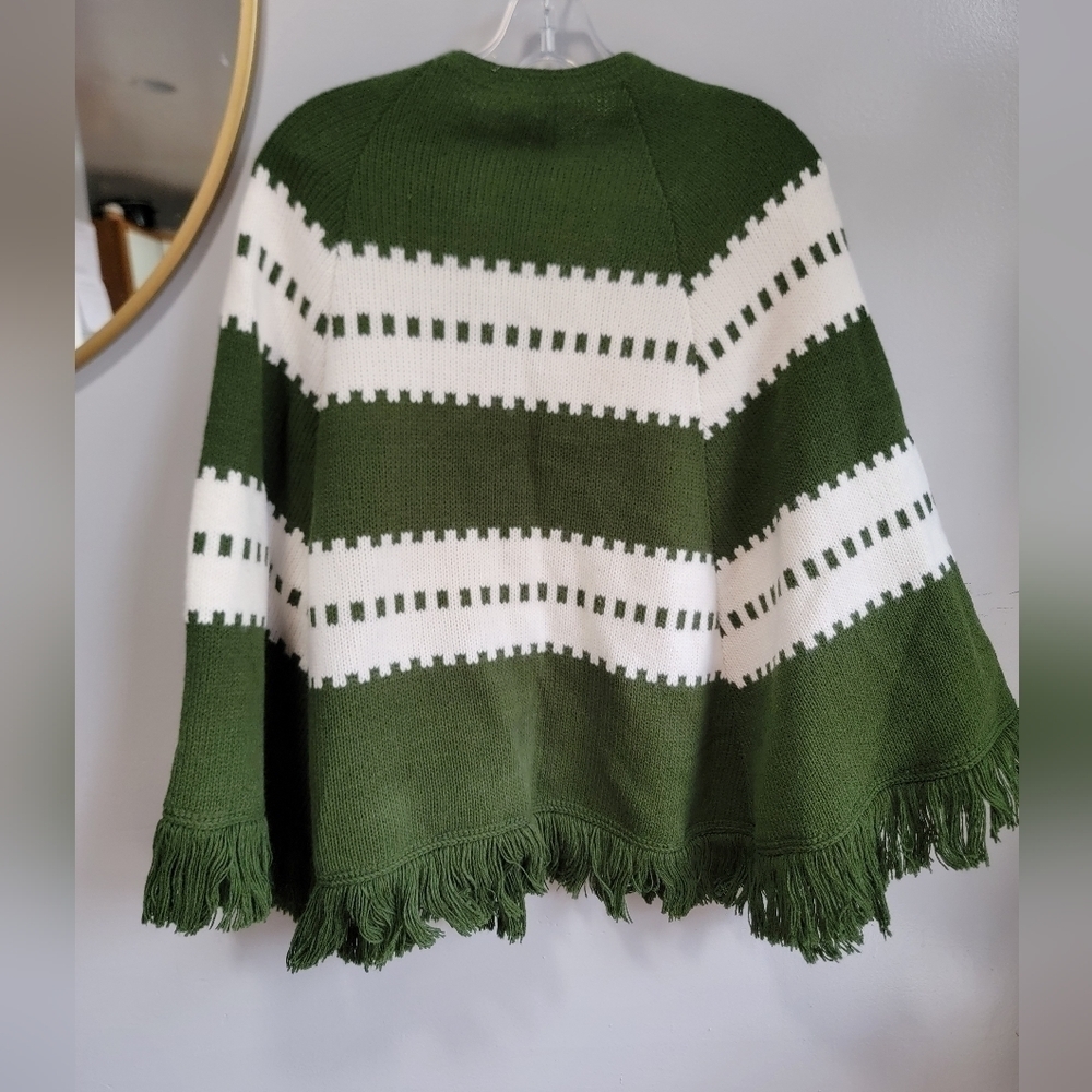 Vintage Carol Brent poncho cape knitted stripped women Small - Picture 6 of 7